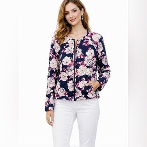 Floral Quilted Women's Jacket. Size 14